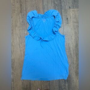 Lilly Pulitzer Blue Ruffle Tank Top
